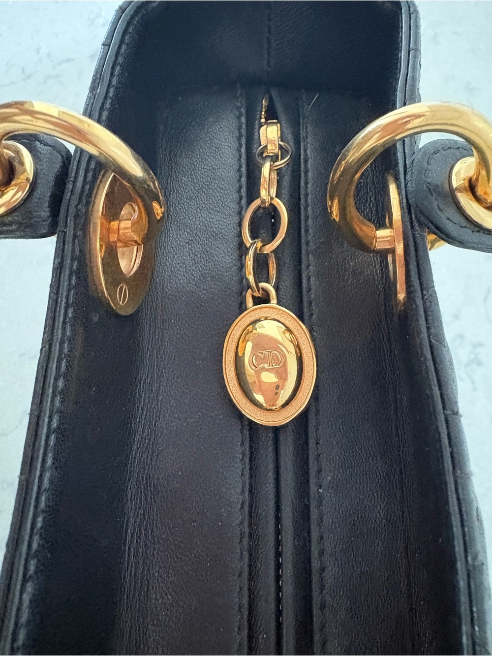 Medium Lady Dior Black GHW - Picture 7 of 13